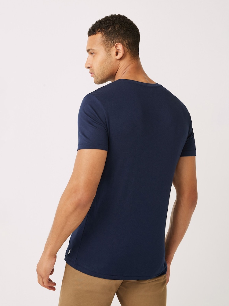 Polo Ralph Lauren Blue/Grey Slim 100% Cotton T-Shirts 3 Pack - Image 3 of 7