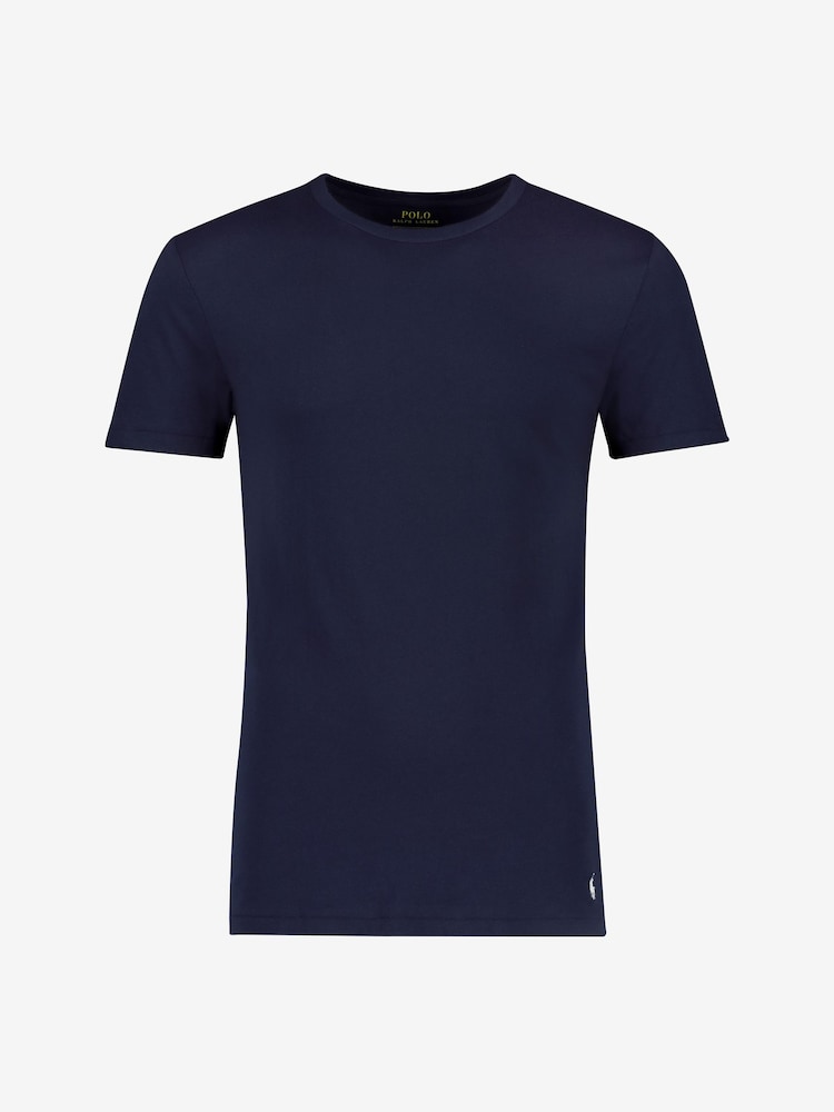 Polo Ralph Lauren Blue/Grey Slim 100% Cotton T-Shirts 3 Pack - Image 5 of 7