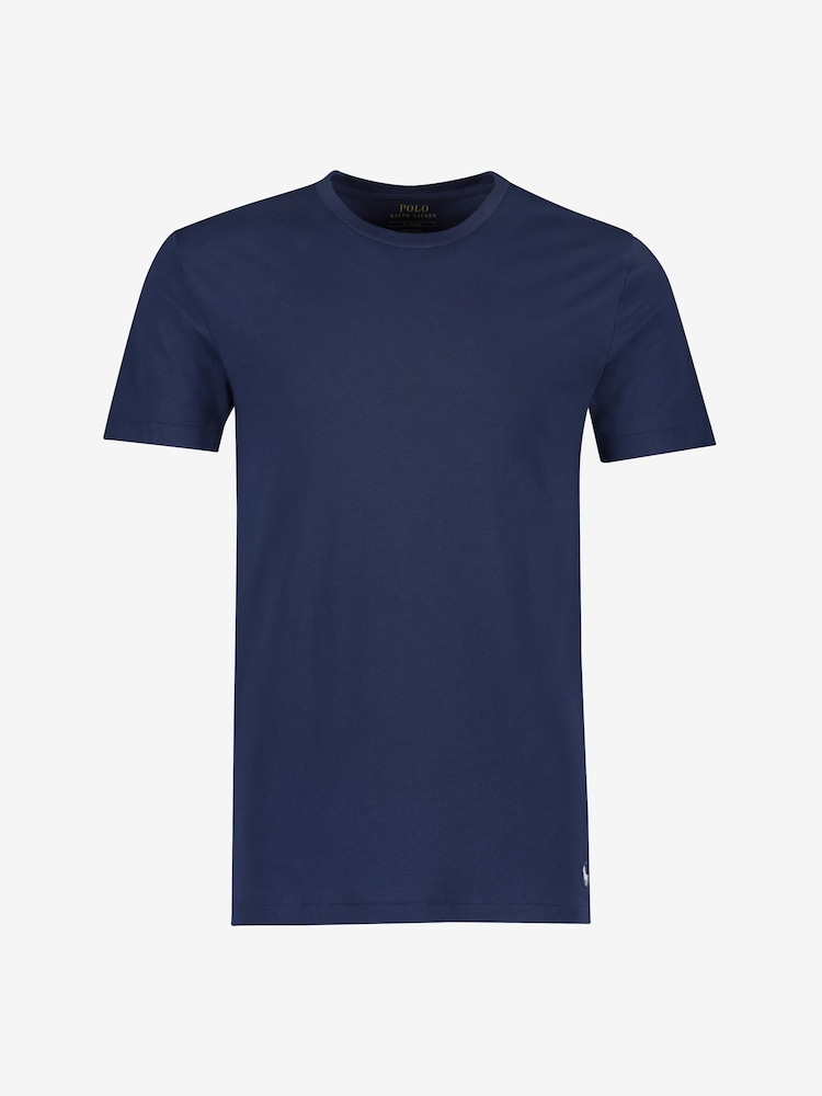 Polo Ralph Lauren Blue/Grey Slim 100% Cotton T-Shirts 3 Pack - Image 7 of 7