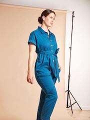 Frugi Maternity Blue Hannah Jumpsuit - Image 4 of 5