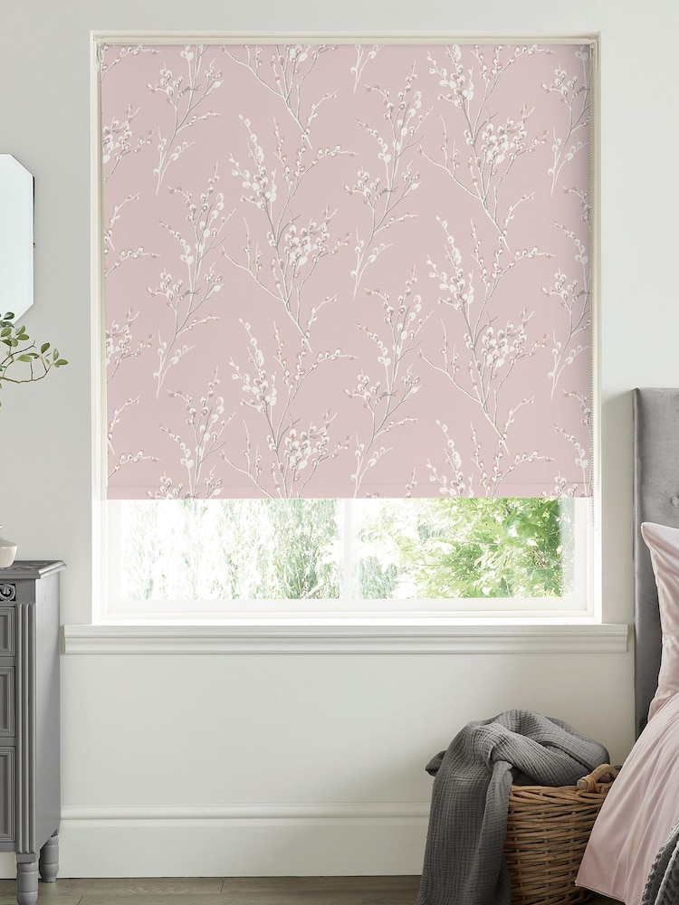 Laura Ashley Blush Pink Pussy Willow Roller Blind - Image 1 of 1
