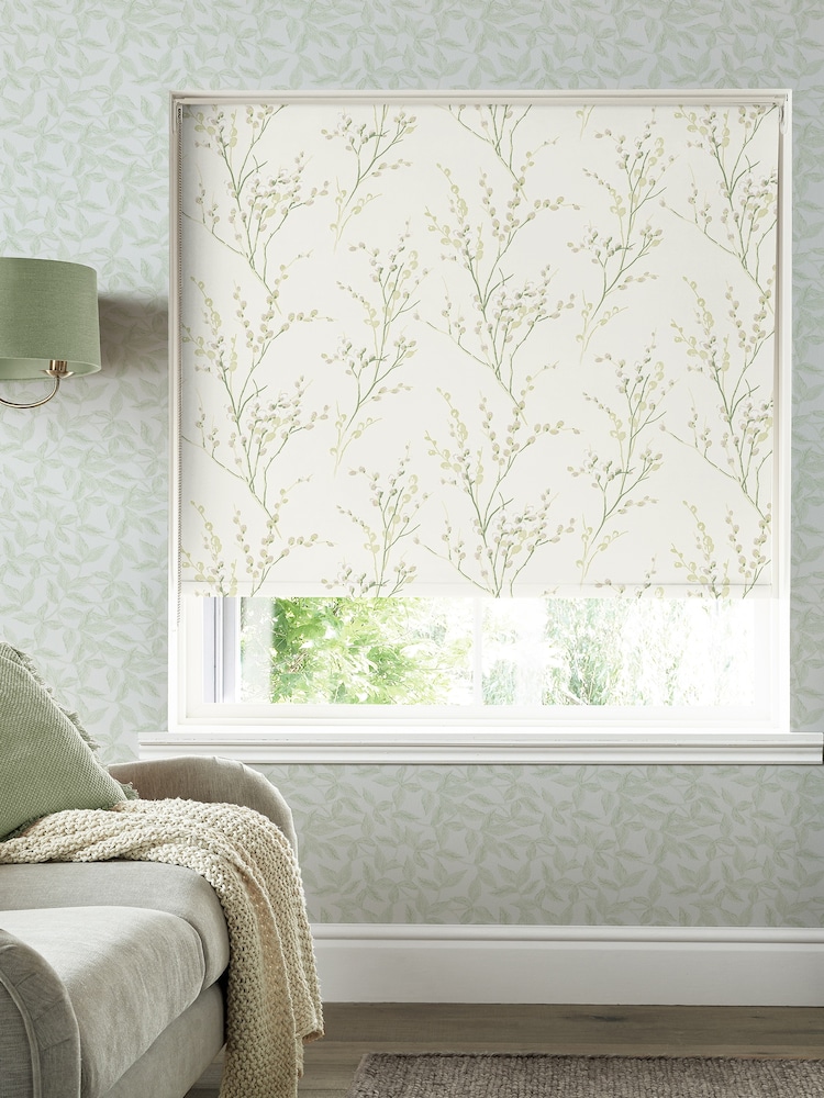 Laura Ashley Off White/Hedgerow Pussy Willow Roller Blind - Image 1 of 1