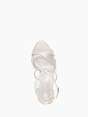 Dune London White Satin Maribel Cross Strap Shoes - Image 5 of 5
