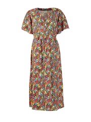 Frugi Orange Maura Maternity & Nursing Wrap Dress - Image 1 of 2