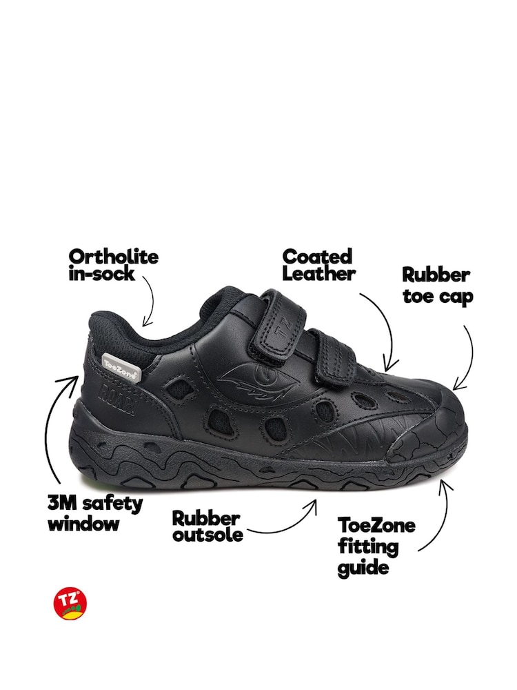 Toezone Jay Dinosaur Ortholite Black Shoes - Image 7 of 11