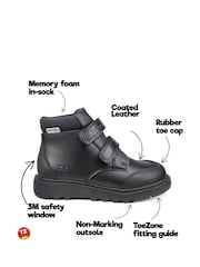 Toezone Felix Black Rip Tape Fastening Boots - Image 6 of 6