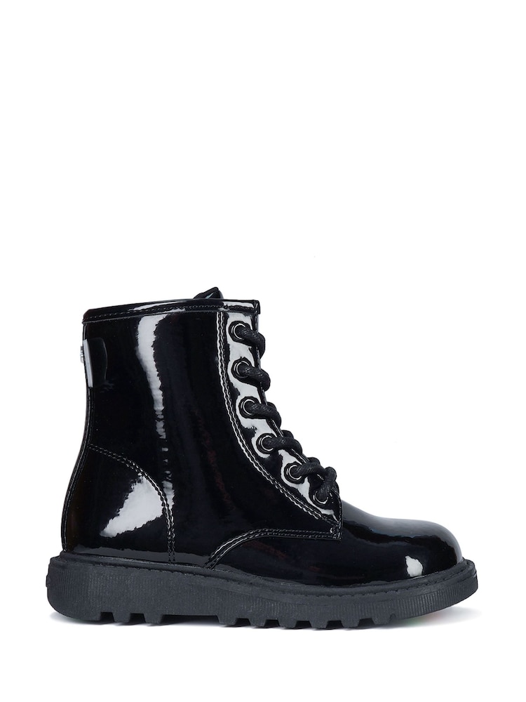 Toezone Black Emily Side Zip Patent Boots - Image 1 of 6