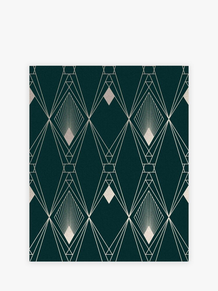 Blue Deco Geometric A4 Wallpaper Sample - Image 2 of 3