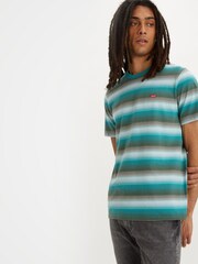 Levi's® Green/Blue Slate Original Housemark Stripe T-Shirt - Image 3 of 4