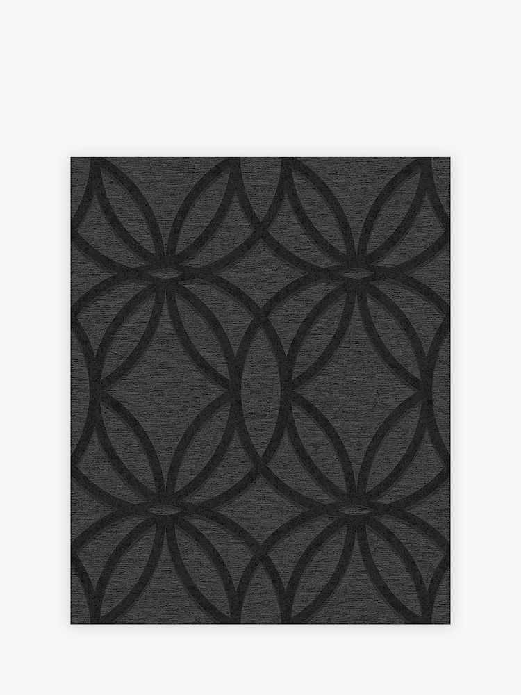 Charcoal Geometric Luxe A4 Wallpaper Sample - Image 2 of 3