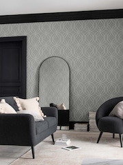 Grey Geometric Luxe A4 Wallpaper Sample - Image 1 of 3