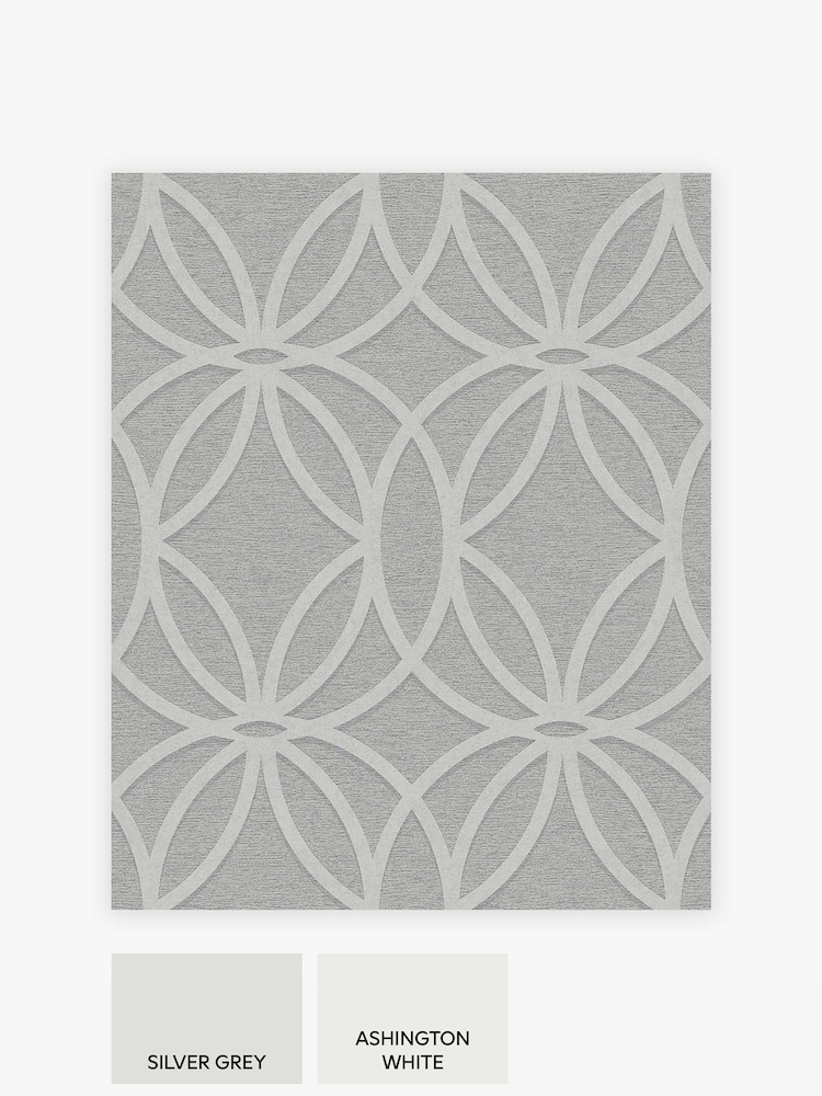 Grey Geometric Luxe A4 Wallpaper Sample - Image 3 of 3