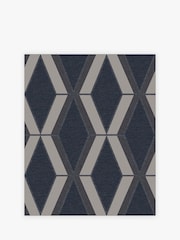Navy Collection Luxe Diamond Geometric A4 Wallpaper Sample Wallpaper Sample - Image 2 of 3
