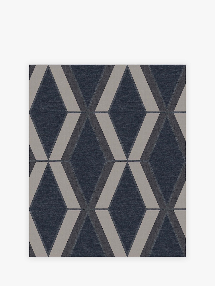 Navy Collection Luxe Diamond Geometric A4 Wallpaper Sample Wallpaper Sample - Image 2 of 3
