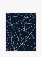 Navy Blue Abstract Geo A4 Wallpaper Sample - Image 2 of 3