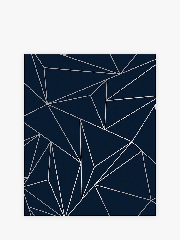 Navy Blue Abstract Geo A4 Wallpaper Sample - Image 2 of 3