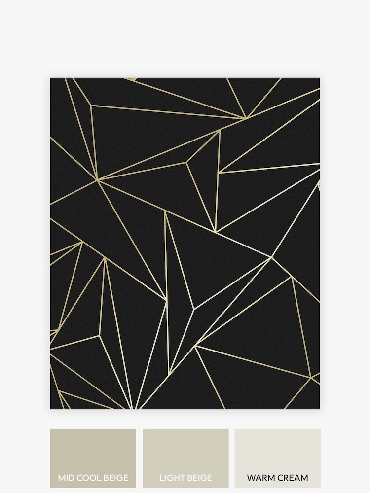 Black Abstract Geo A4 Wallpaper Sample - Image 3 of 3 Black Abstract Geo A4 Wallpaper Sample - Image 3 of 3