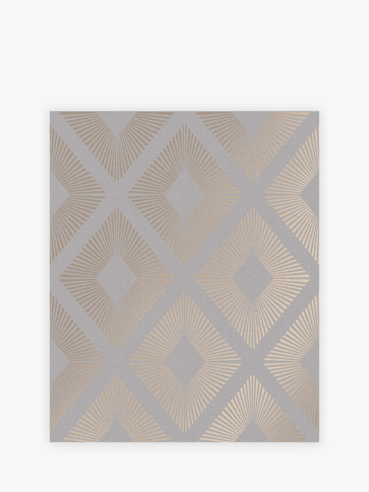 Grey Chic Geometric Diamond A4 Wallpaper Sample - Image 2 of 3