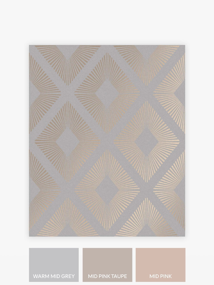 Grey Chic Geometric Diamond A4 Wallpaper Sample - Image 3 of 3 Grey Chic Geometric Diamond A4 Wallpaper Sample - Image 3 of 3