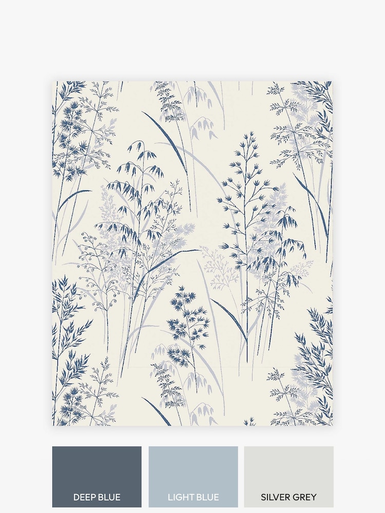 Blue Next Leaf Sprigs A4 Wallpaper Sample - Image 3 of 3