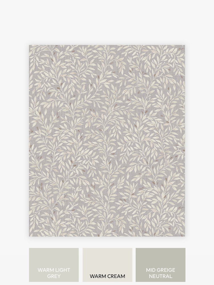 Grey Ditsy Leaf A4 Wallpaper Sample - Image 3 of 3