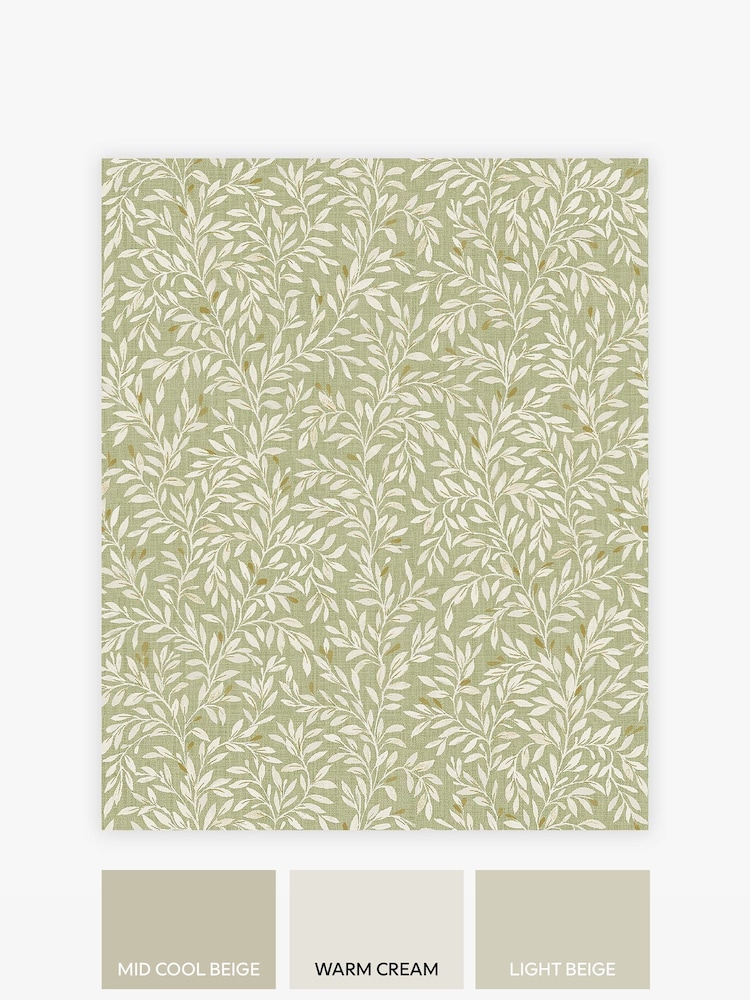 Green Ditsy Leaf A4 Wallpaper Sample - Image 3 of 3