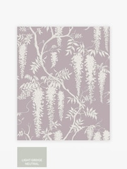 Mauve Purple Next Statement Leaves A4 Wallpaper Sample - Image 3 of 3