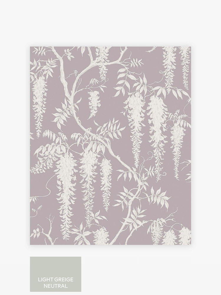 Mauve Purple Next Statement Leaves A4 Wallpaper Sample - Image 3 of 3