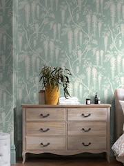 Blue Next Statement Leaves A4 Wallpaper Sample - Image 1 of 3