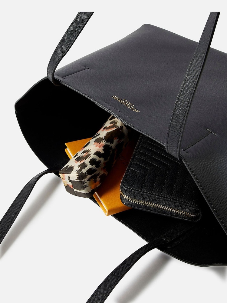 Accessorize Black Leo Tote Bag - Image 3 of 3