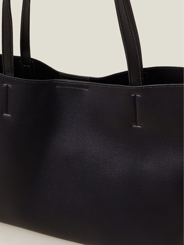 Accessorize Black Leo Tote Bag - Image 5 of 5 Accessorize Black Leo Tote Bag - Image 5 of 5