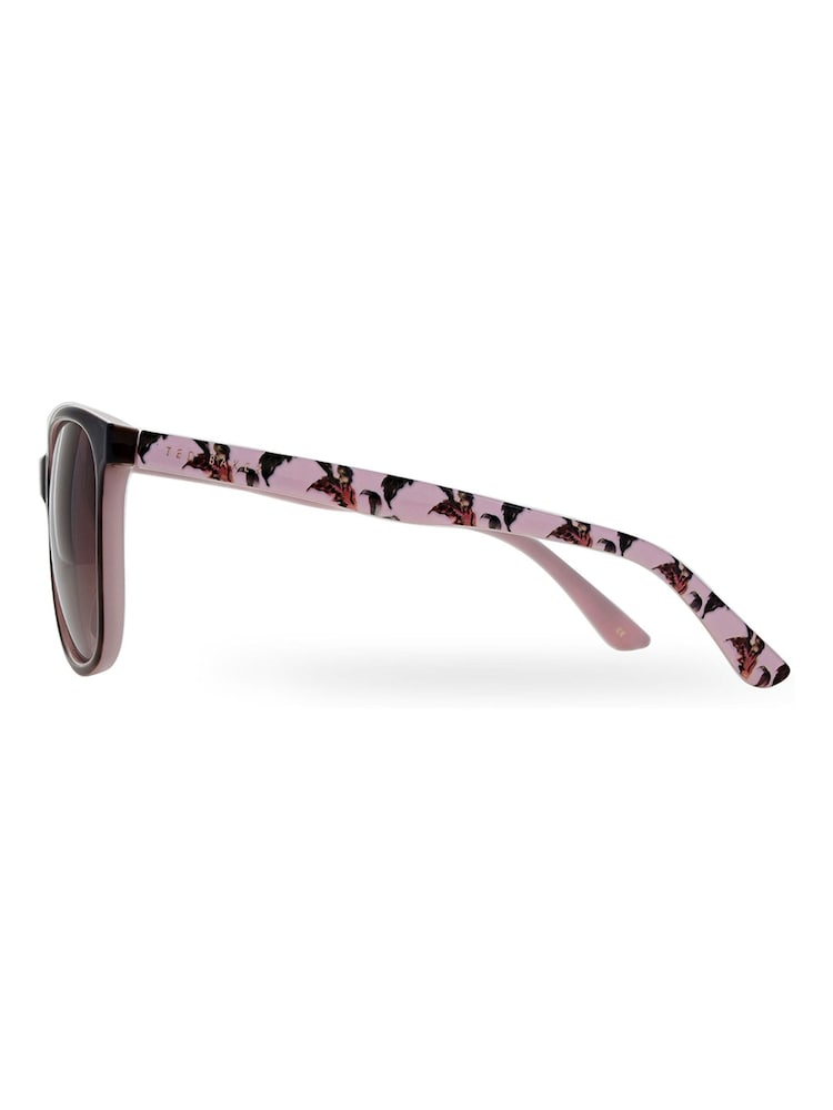Ted Baker Brown Large Fashion Frame with Print Sunglasses - Image 3 of 5
