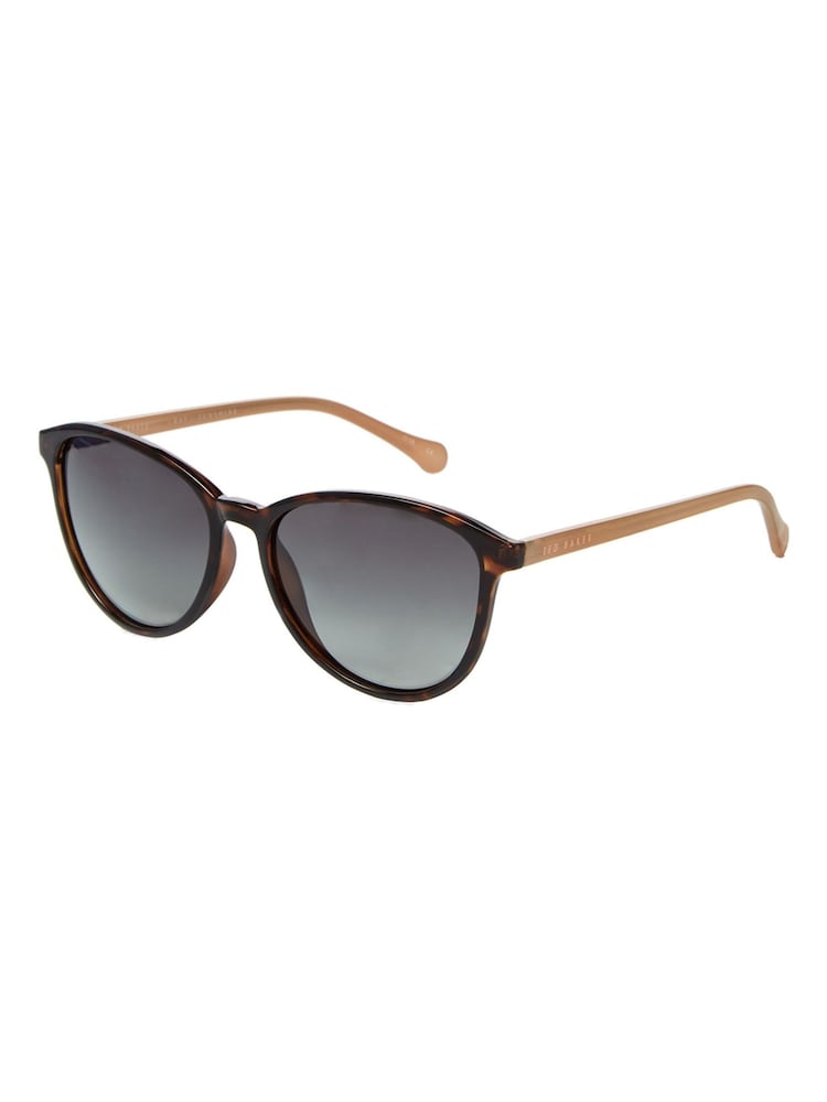 Ted Baker Tortoiseshell Brown Classic Round Eye Sunglasses - Image 2 of 5