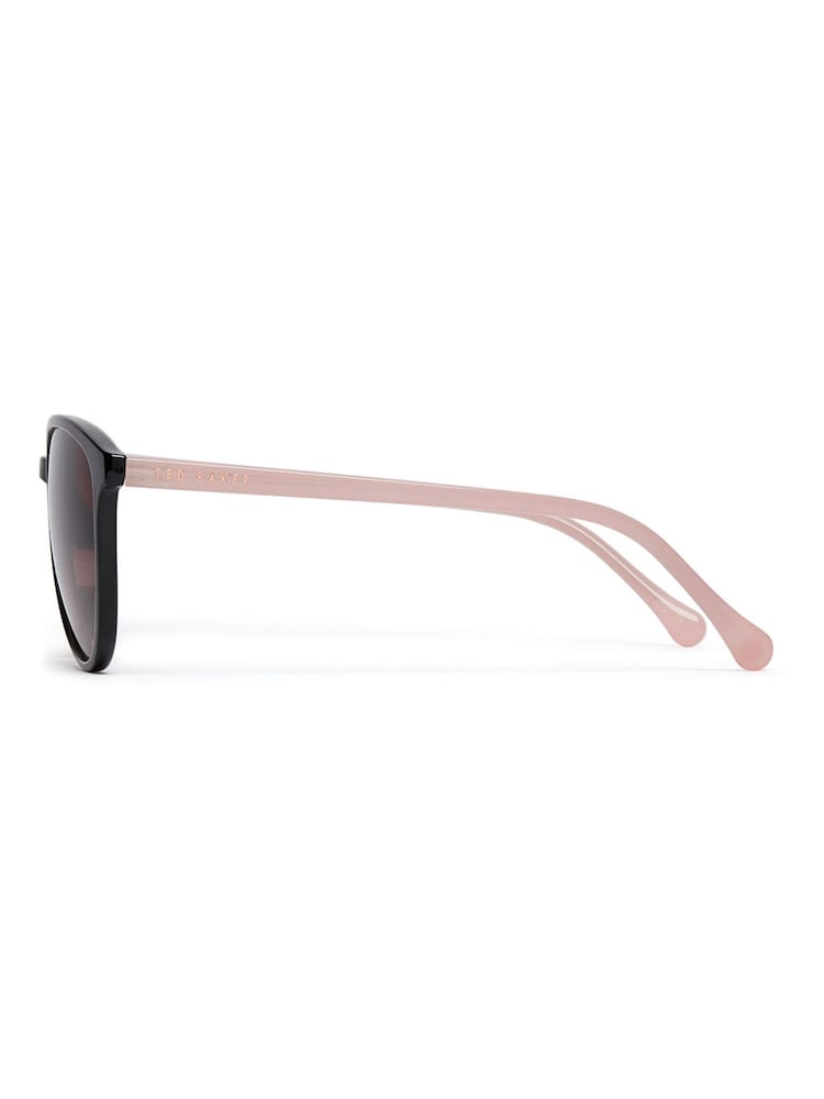 أسود/وردي - نظارات شمسية كلاسيكية عدسة دائرية من Ted Baker - صورة 2 من 4 أسود/وردي - نظارات شمسية كلاسيكية عدسة دائرية من Ted Baker - صورة 2 من 4