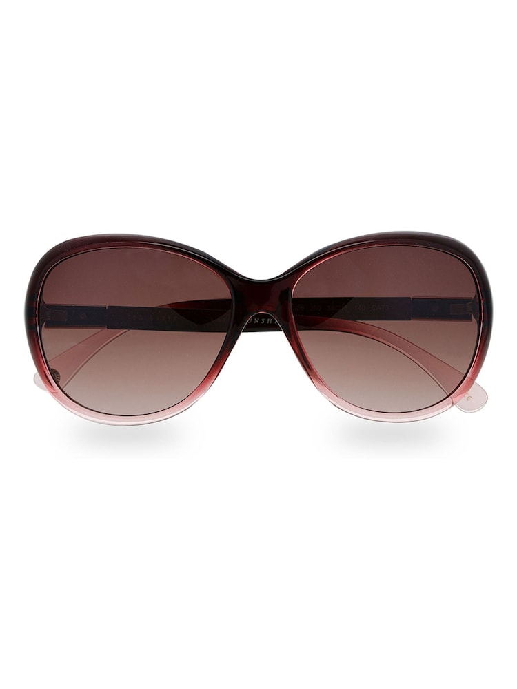 Ted Baker Gradient Wine Red Blair Fade Sunglasses - Image 2 of 5