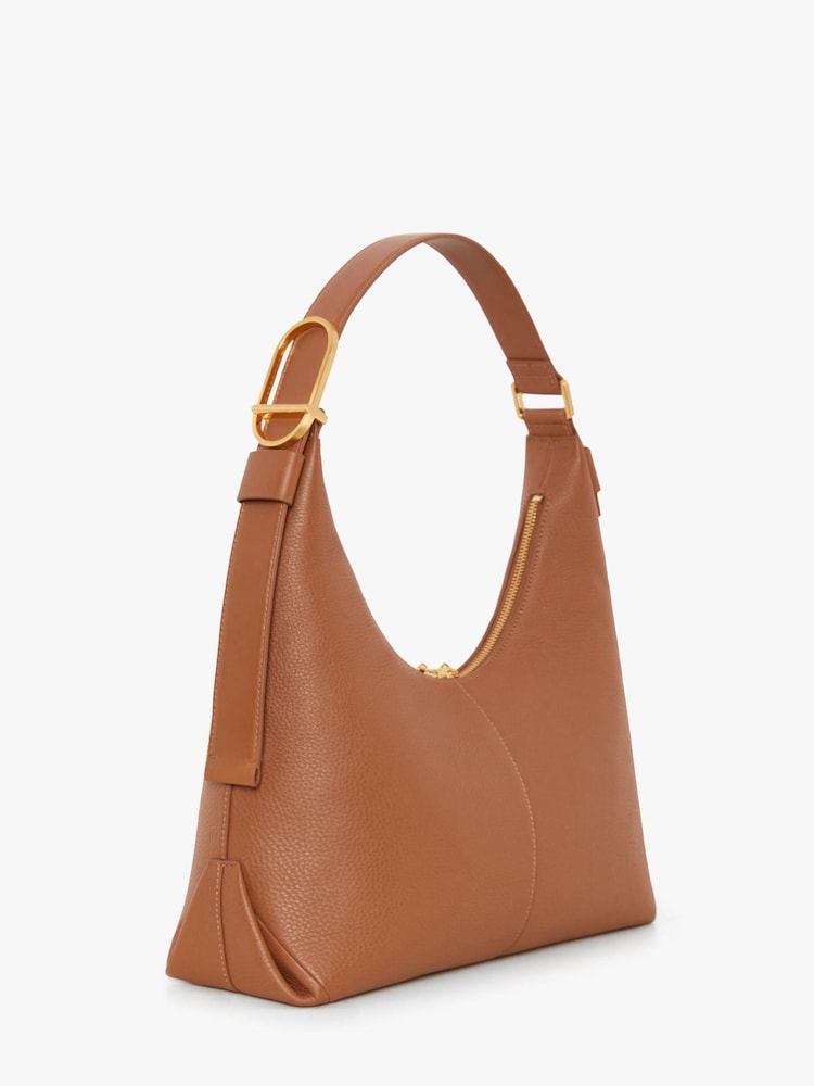 Jasper Conran London Beatrix Scoop Leather Hobo Bag - Image 2 of 2
