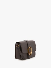 Jasper Conran London Beatrix Flap Over Leather Cross-Body Black Bag - Image 2 of 5