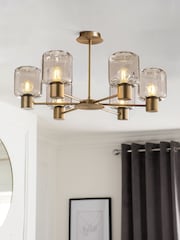 Smoke Grey Jensen 6 Light Flush Ceiling Light - Image 1 of 7