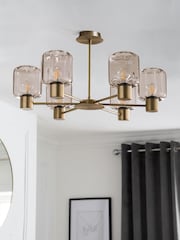 Smoke Grey Jensen 6 Light Flush Ceiling Light - Image 2 of 7