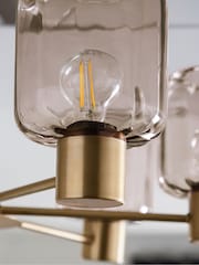 Smoke Grey Jensen 6 Light Flush Ceiling Light - Image 5 of 7