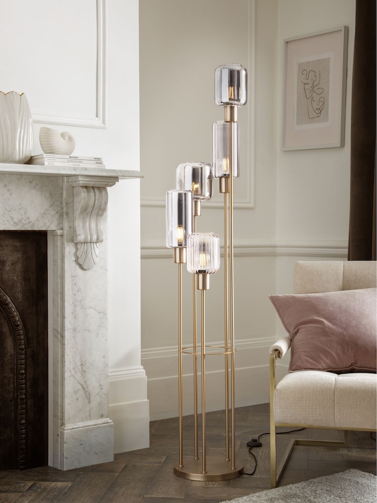 Smoke Grey Jensen 5 Light Floor Lamp - Image 2 of 5