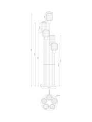Smoke Grey Jensen 5 Light Floor Lamp - Image 6 of 6