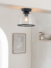 Black Gloucester 1 Light Flush Ceiling Light - Image 1 of 5