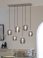 Smoke Grey Drizzle 6 Light Linear Ceiling Light - Image 1 of 1