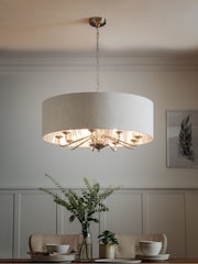 Brushed Chrome Burford 9 Light Chandelier Light - Image 1 of 6