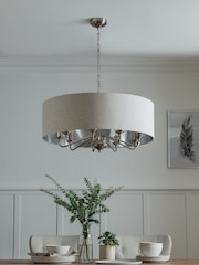 Brushed Chrome Burford 9 Light Chandelier Light - Image 2 of 6