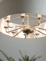 Brushed Chrome Burford 9 Light Chandelier Light - Image 3 of 6