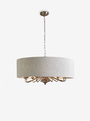 Brushed Chrome Burford 9 Light Chandelier Light - Image 5 of 6