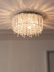 Clear Astor 3 Light Flush Ceiling Light - Image 1 of 7
