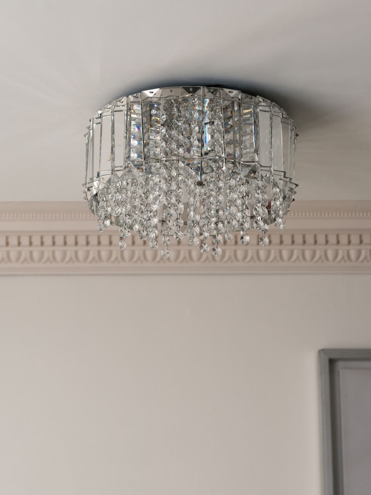 Clear Astor 3 Light Flush Ceiling Light - Image 2 of 7